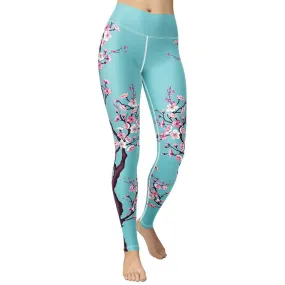 Cherry Blossom Yoga Leggings