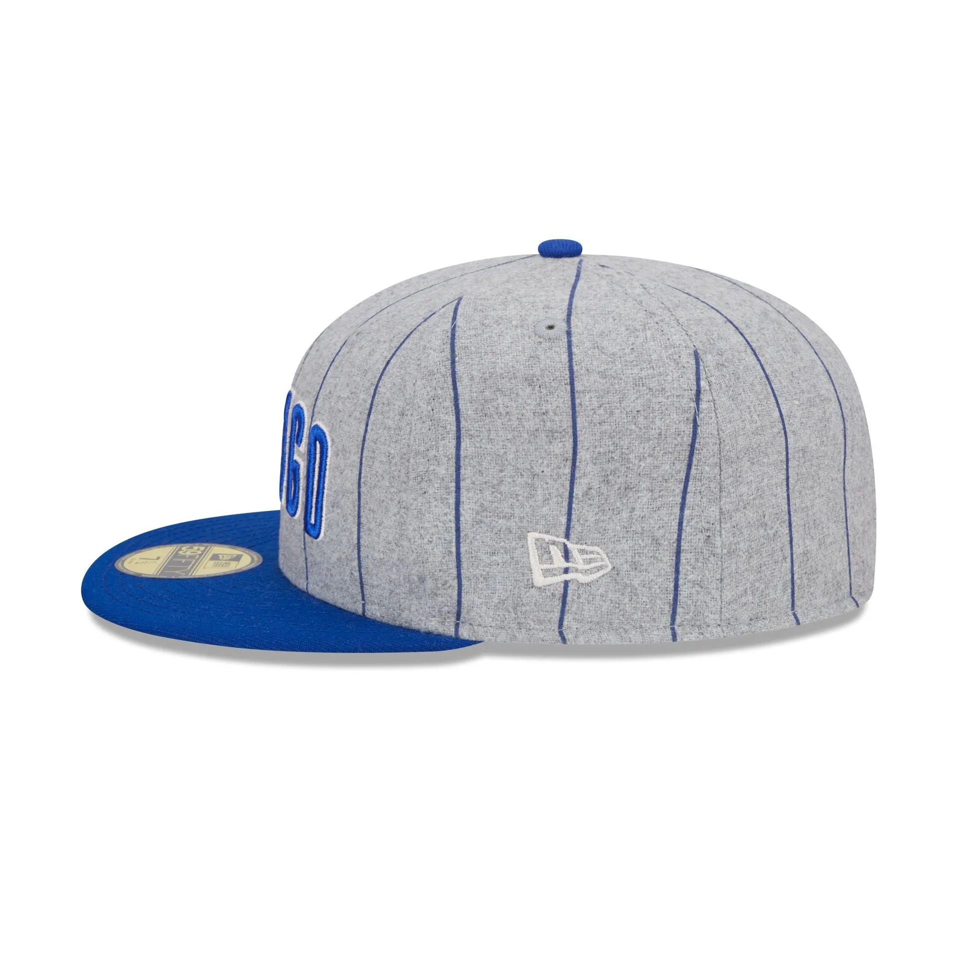 Chicago Cubs Heather Pinstripe 59FIFTY Fitted Hat