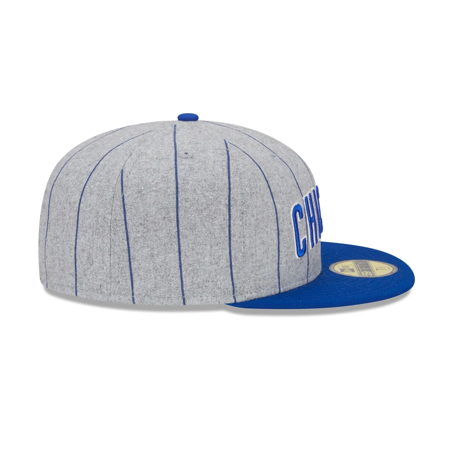 Chicago Cubs Heather Pinstripe 59FIFTY Fitted Hat