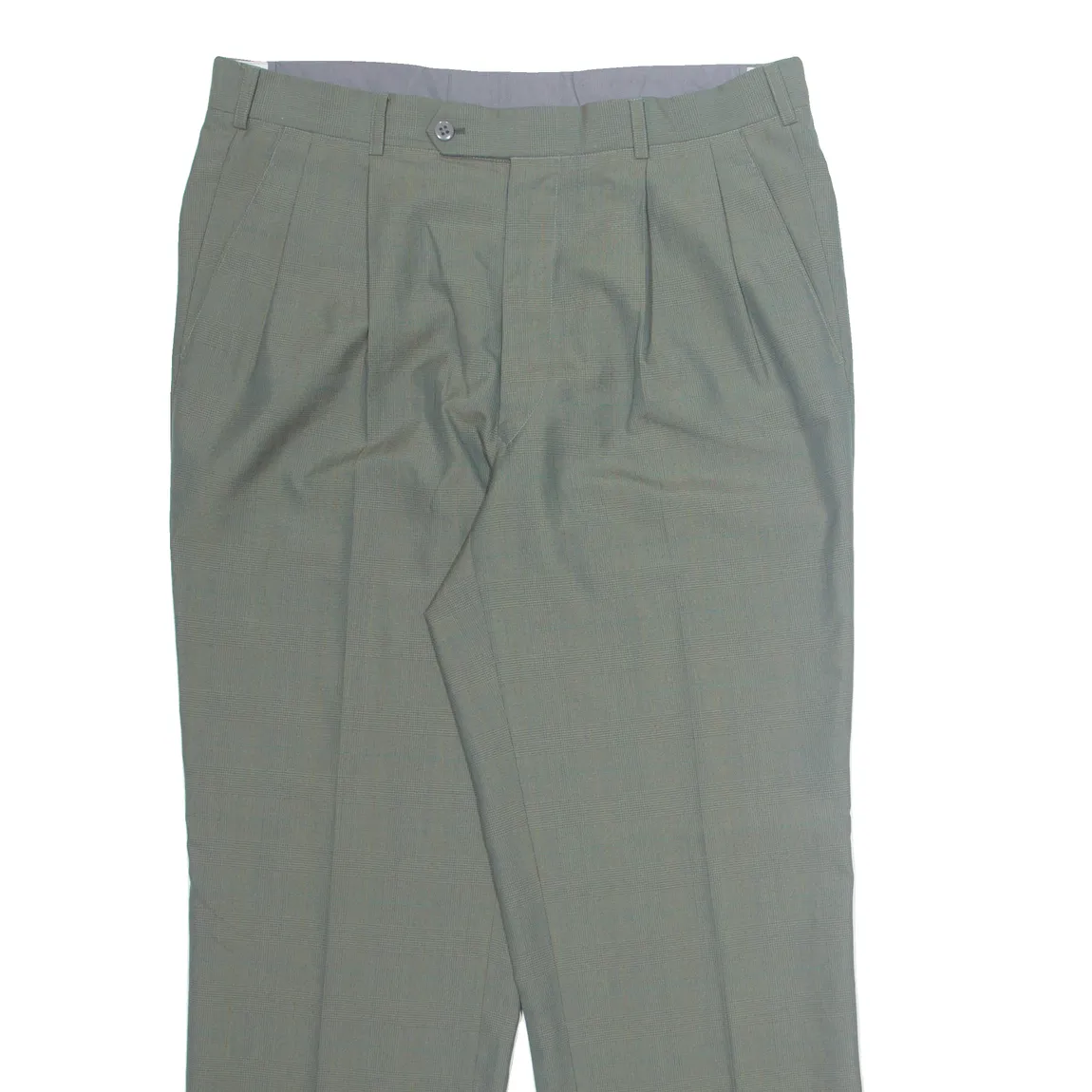 Chino Workwear Mens Trousers Green Regular Straight W34 L29