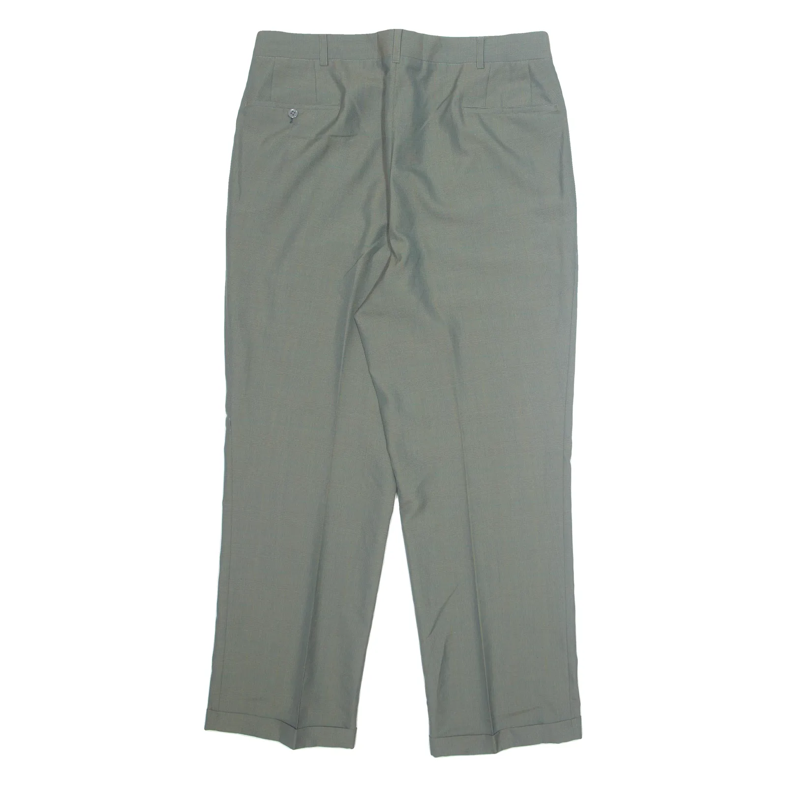 Chino Workwear Mens Trousers Green Regular Straight W34 L29