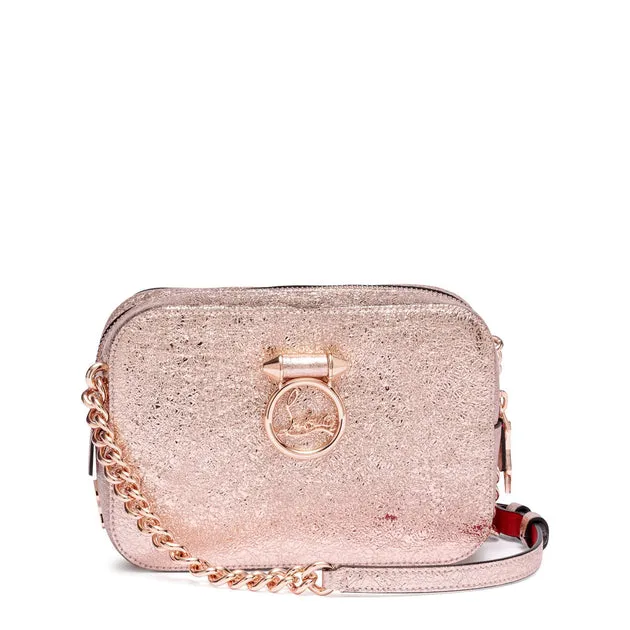 Christian Louboutin Rubylou mini rose gold leather bag