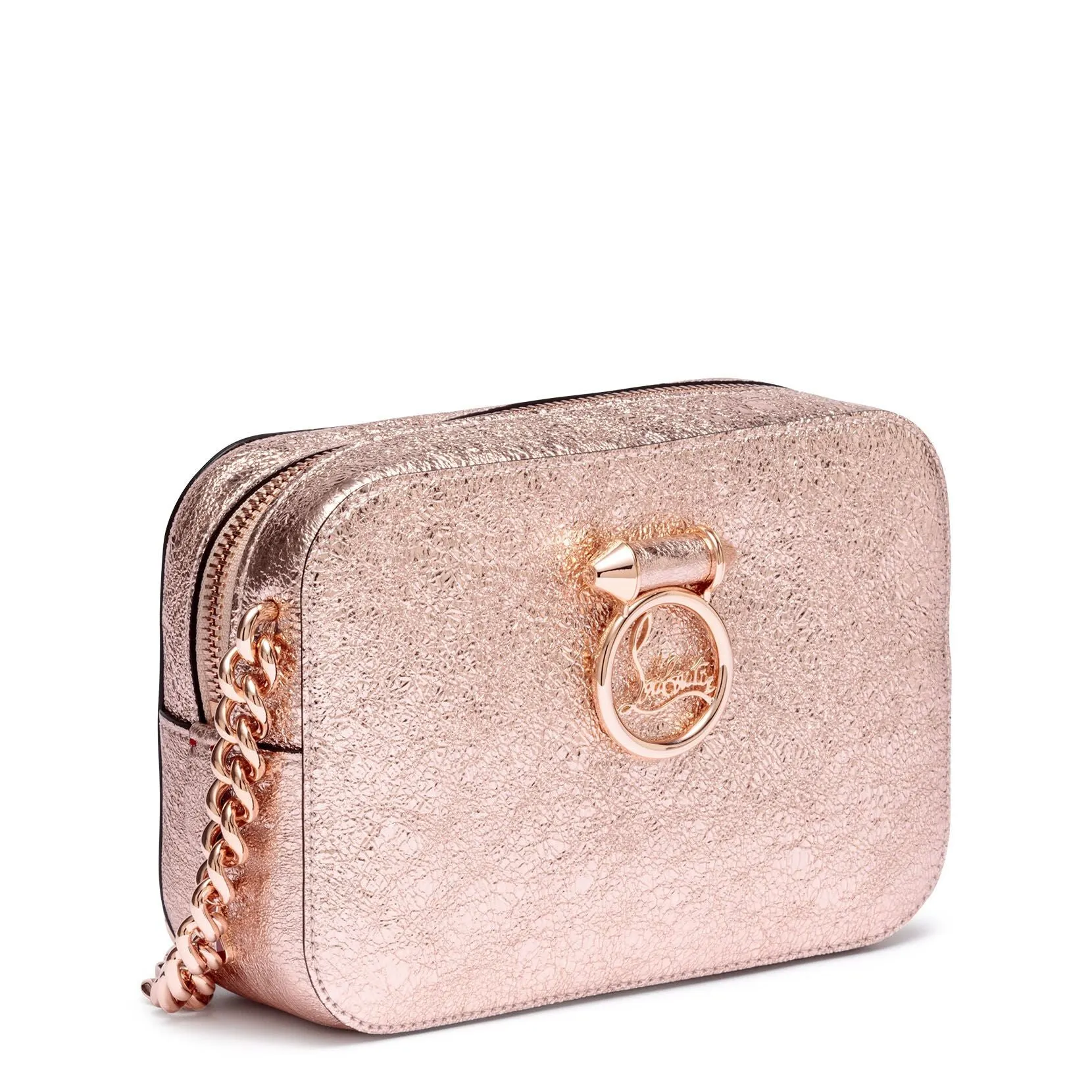 Christian Louboutin Rubylou mini rose gold leather bag