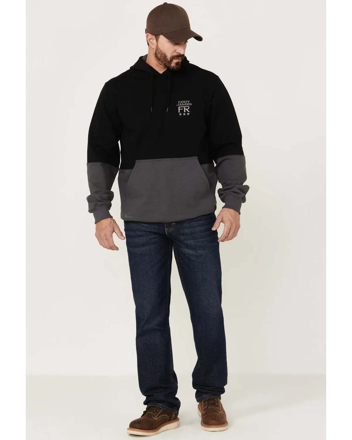 Cody James Men's FR Fleece Solid Hooded Work Sweatshirt