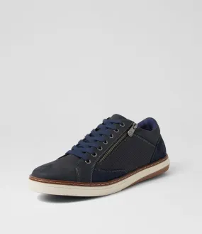 COLORADO Iota Navy Tumble Nubuck Sneakers