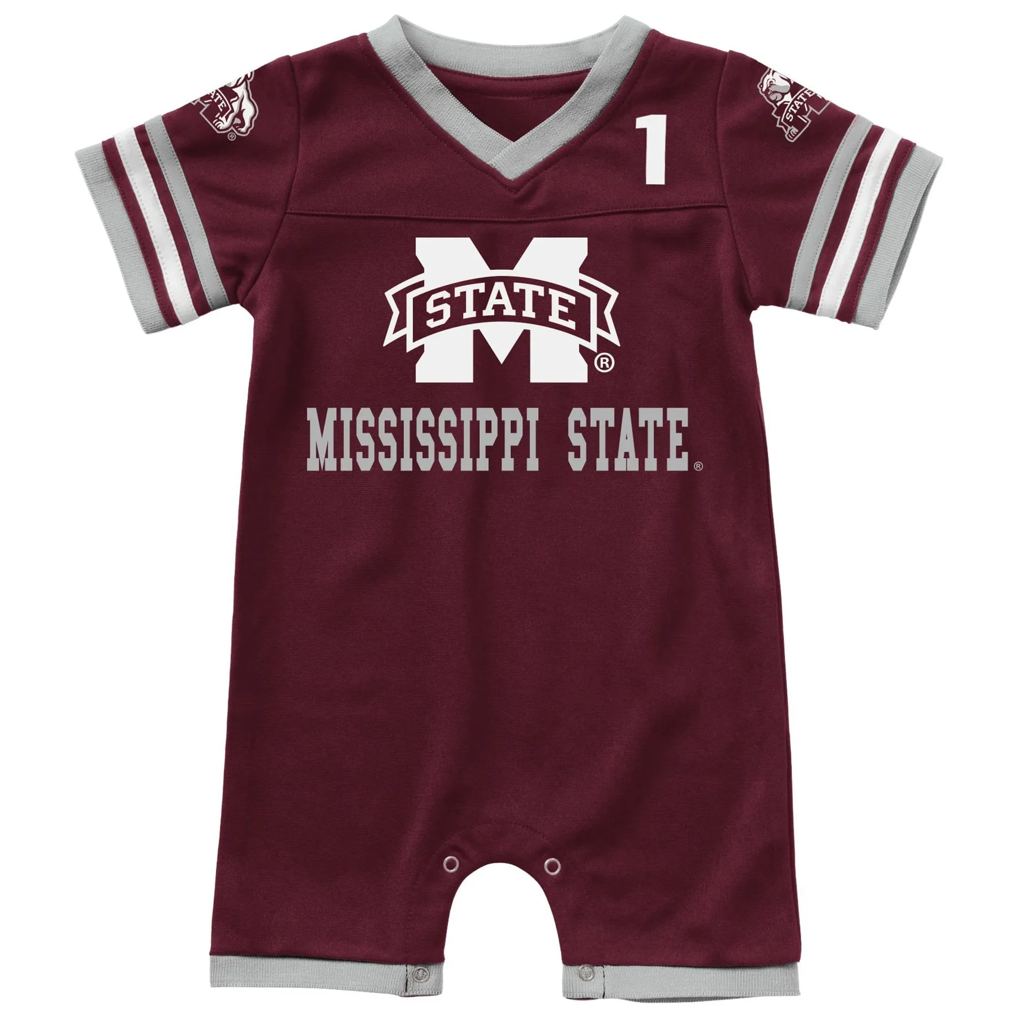 Colosseum Mississippi State Bulldogs Newborn & Infant Maroon Bumpo Football Logo Romper