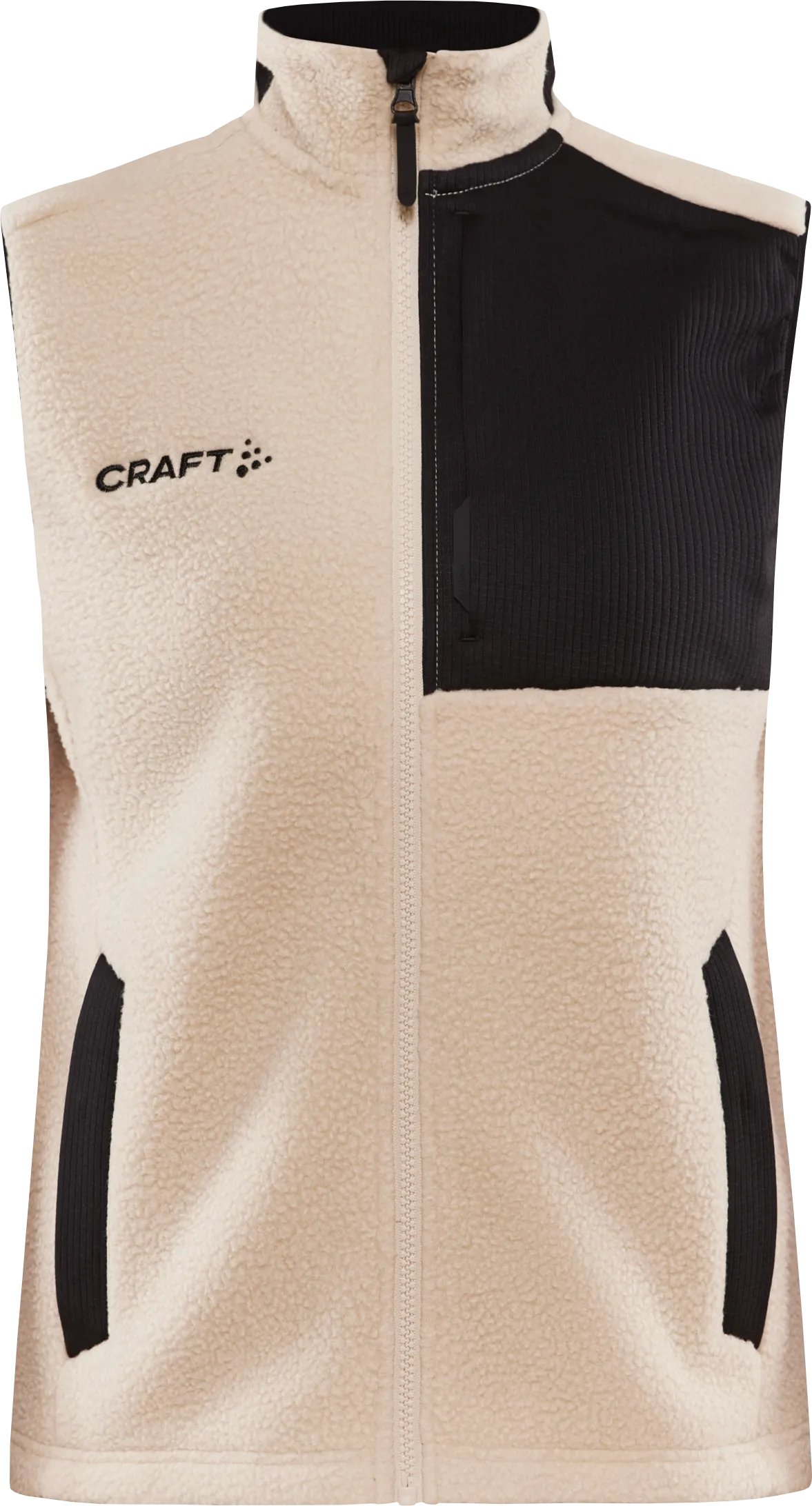 Craft Women's Adv Explore Pile Fleece Vest Ecru/Black | Buy Craft Women's Adv Explore Pile Fleece Vest Ecru/Black here