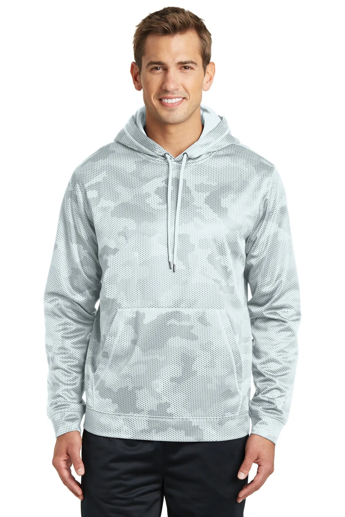 Custom Embroidered - Sport-Tek Sport-Wick CamoHex Fleece Hooded Pullover. ST240