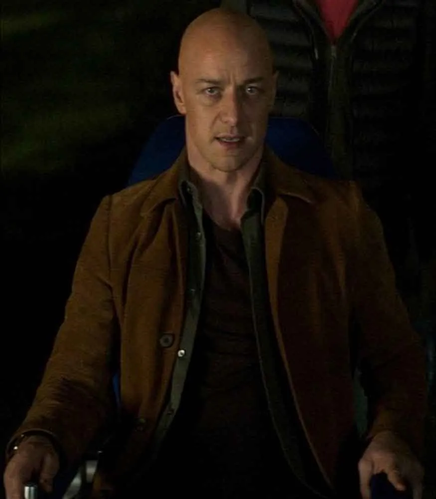 DARK PHOENIX JAMES MCAVOY (CHARLES XAVIER) BROWN LEATHER JACKET