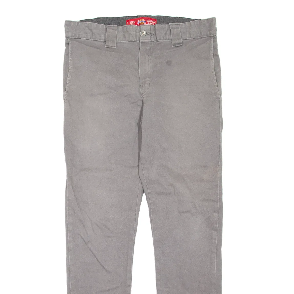 DICKIES Workwear Mens Trousers Grey Slim Skinny W34 L30