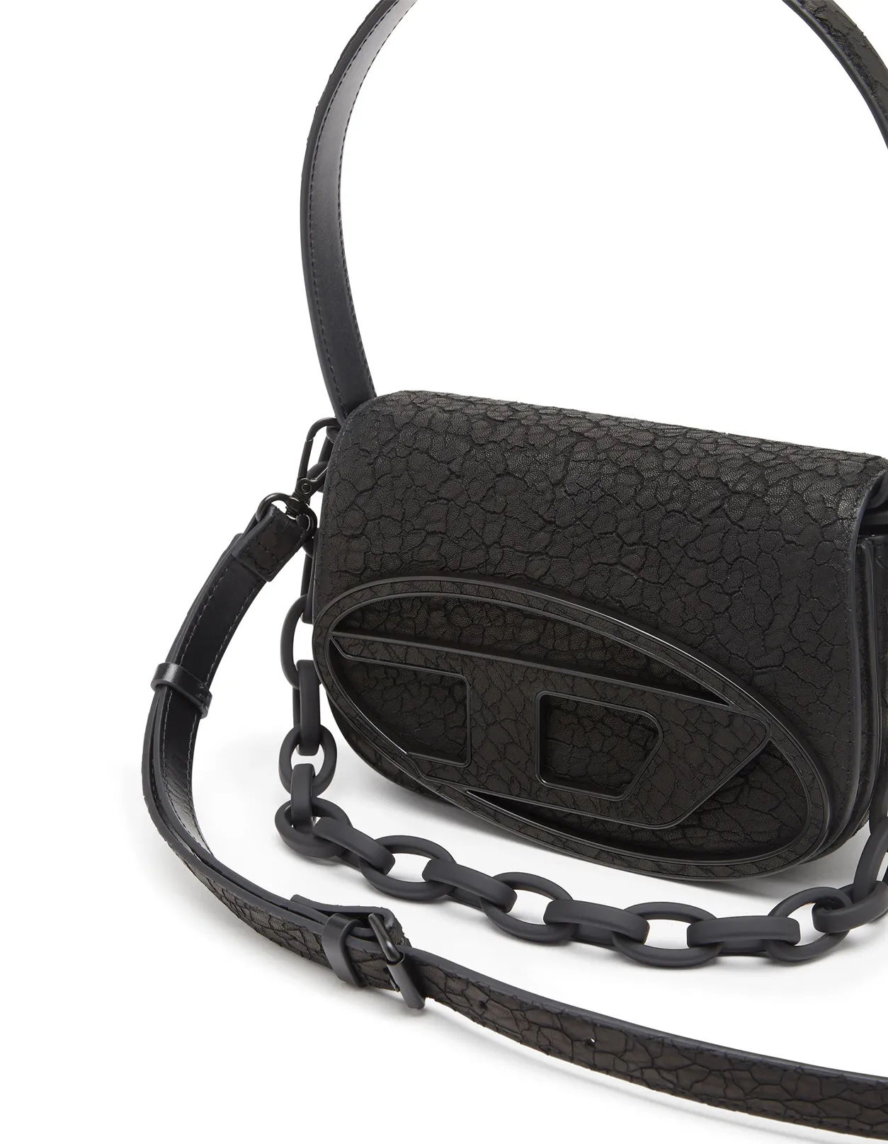 DIESEL 1DR Bag In Arid Black Leather