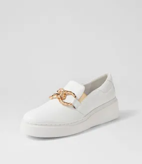 DJANGO & JULIETTE Yanky White Leather Sneakers