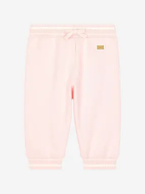 Dolce & Gabbana Baby Girls Logo Joggers in Pink