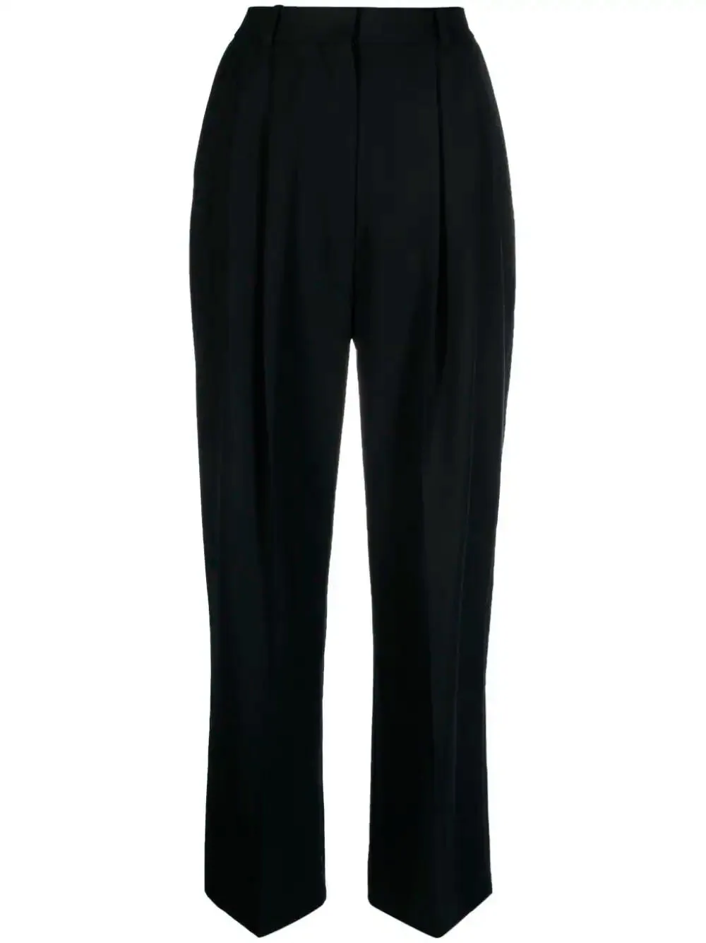 Double-pleated tailored trousers