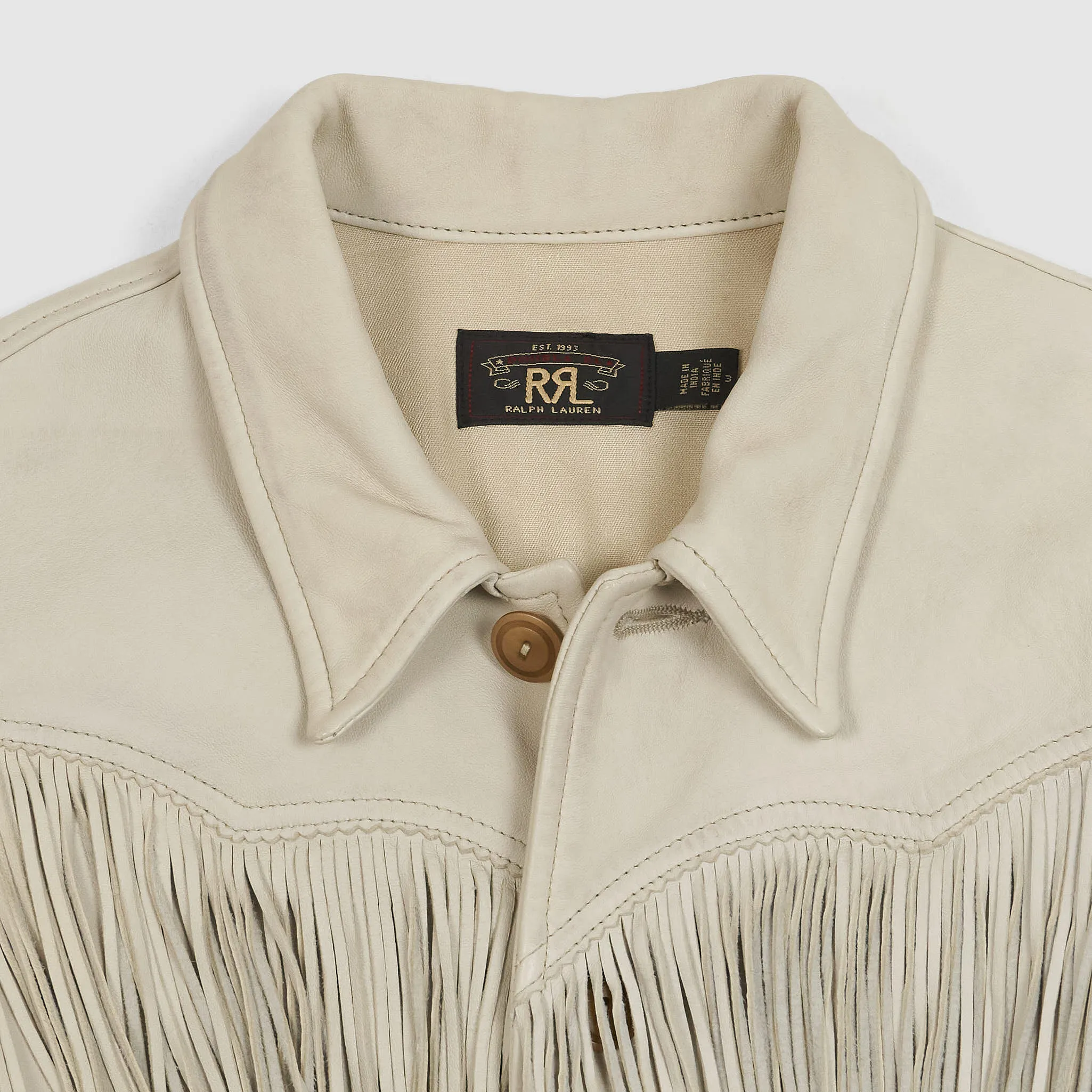 Double RL Ladies Fringe Leather Jacket