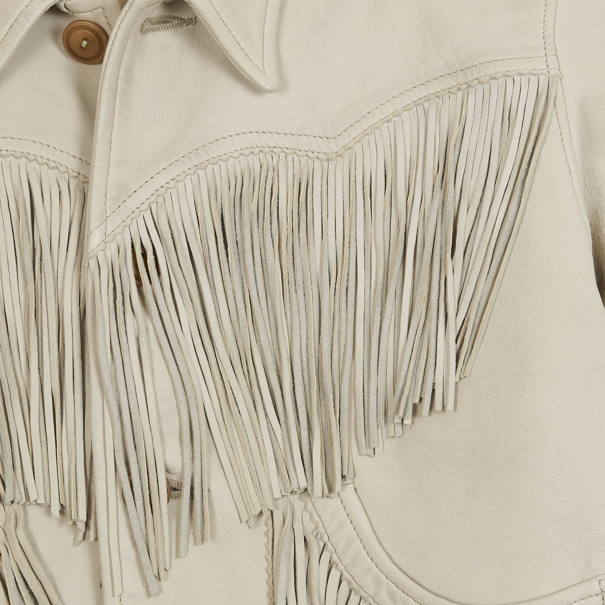 Double RL Ladies Fringe Leather Jacket