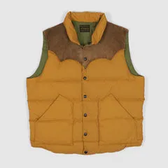 Double RL Quilted Vest with Leather Yoke