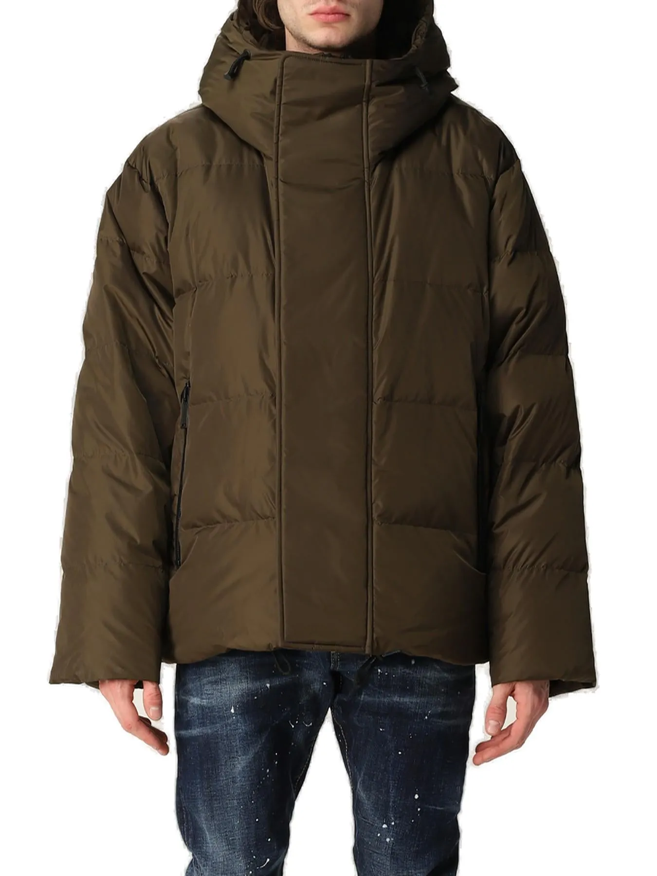 Dsquared2 Logo Print Hooded Padded Jacket