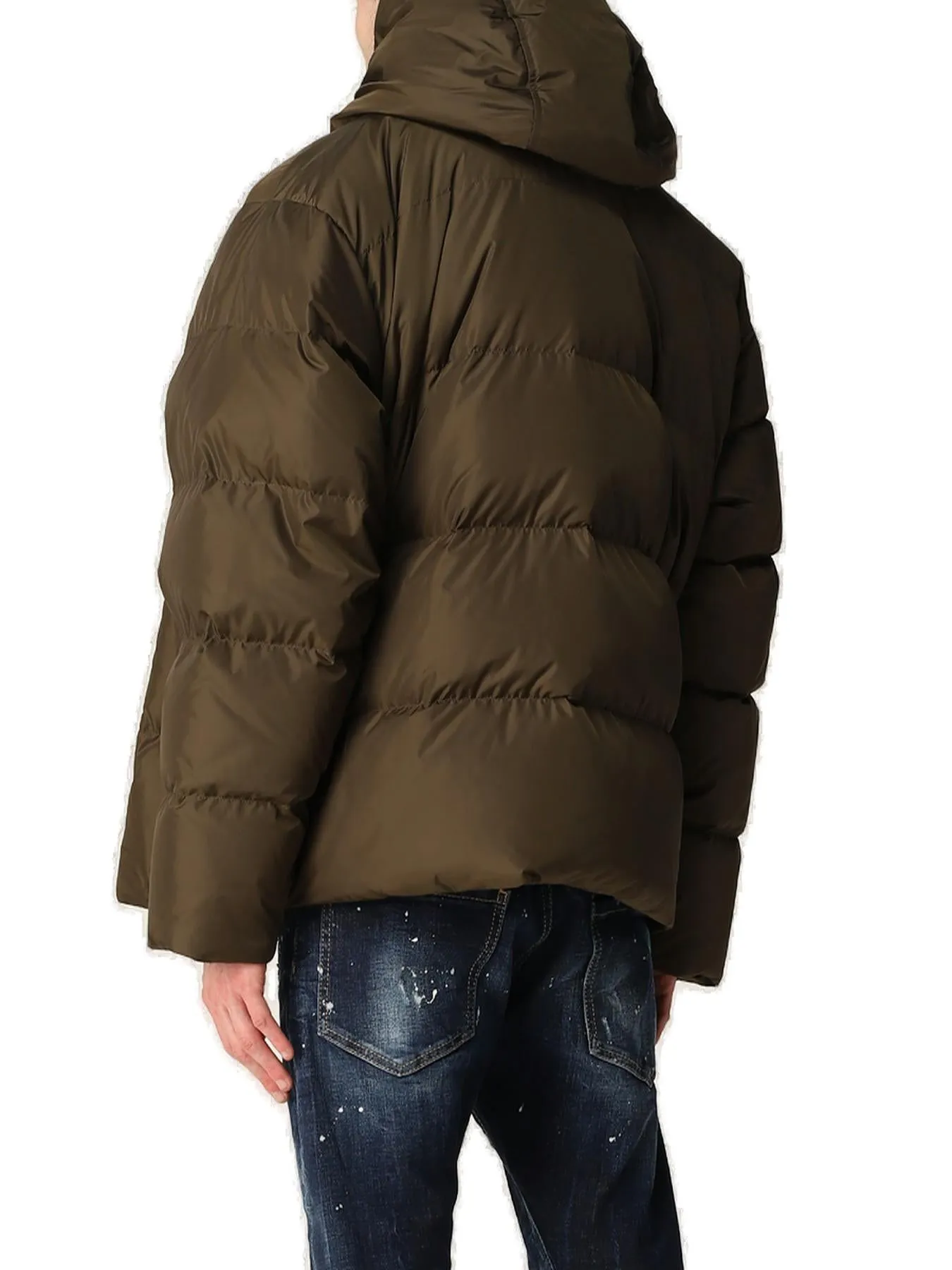 Dsquared2 Logo Print Hooded Padded Jacket