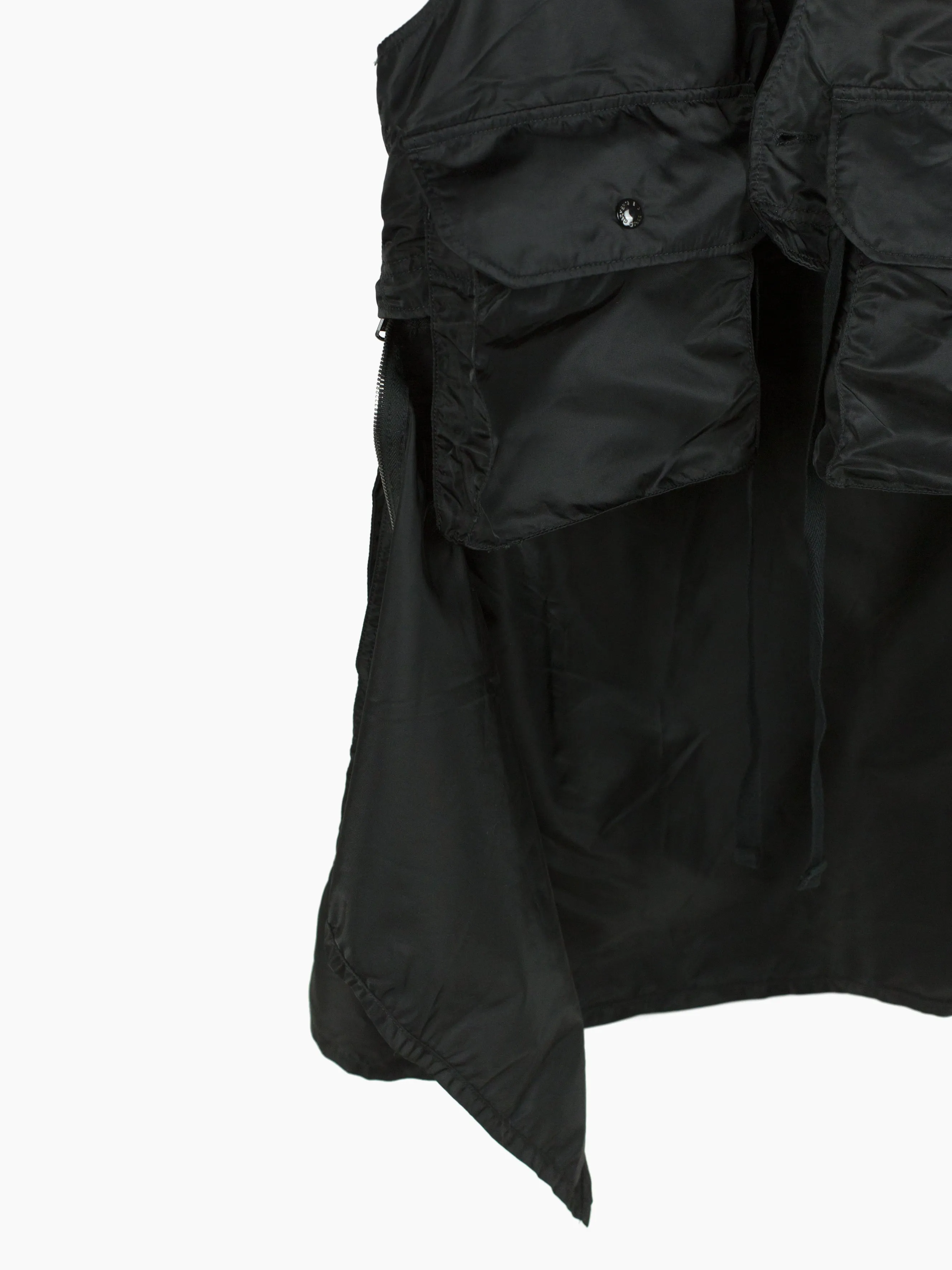 Engineered Garments Bomber Satin Convertible Long Fowl Vest