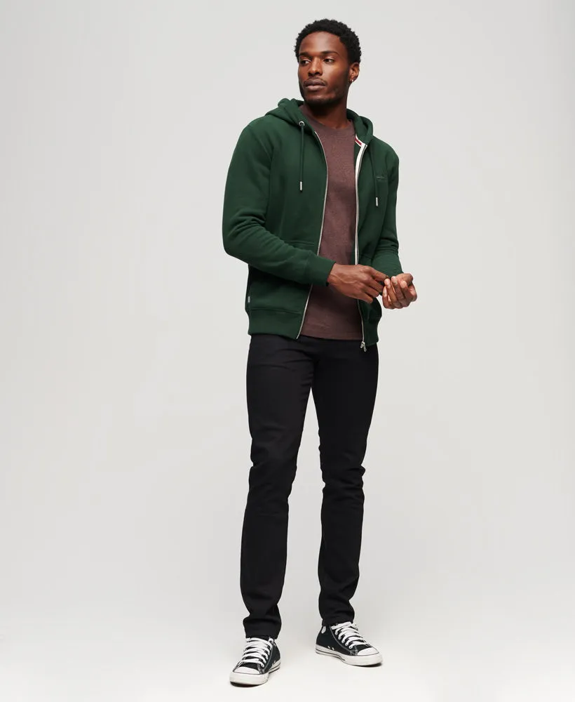 Essential Logo Zip Hoodie | Forest Green