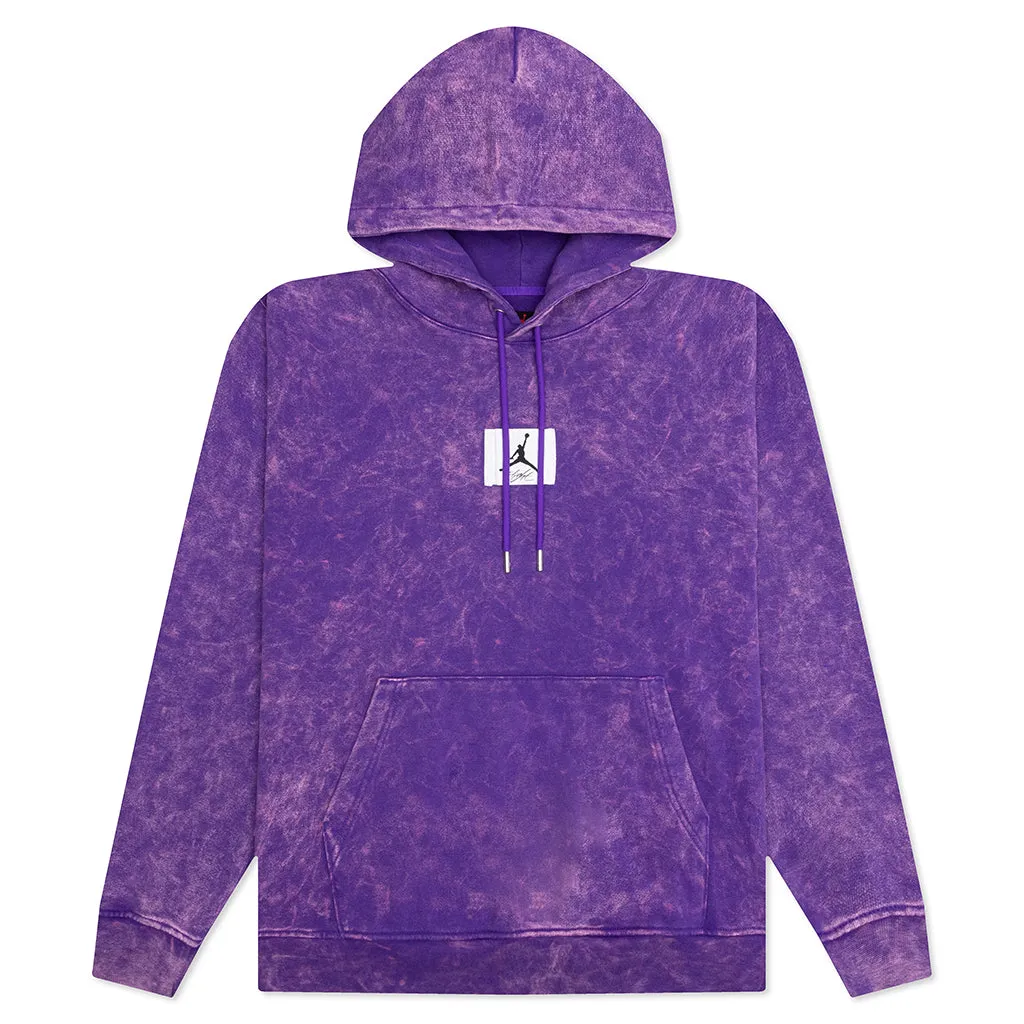 Essential Washed Fleece Hoodie - Dark Concord