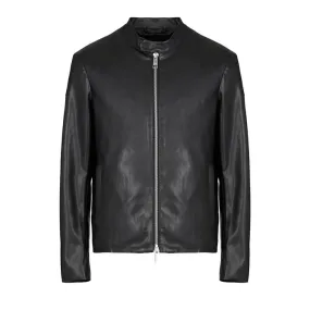 FAUX LEATHER JACKET Man Black