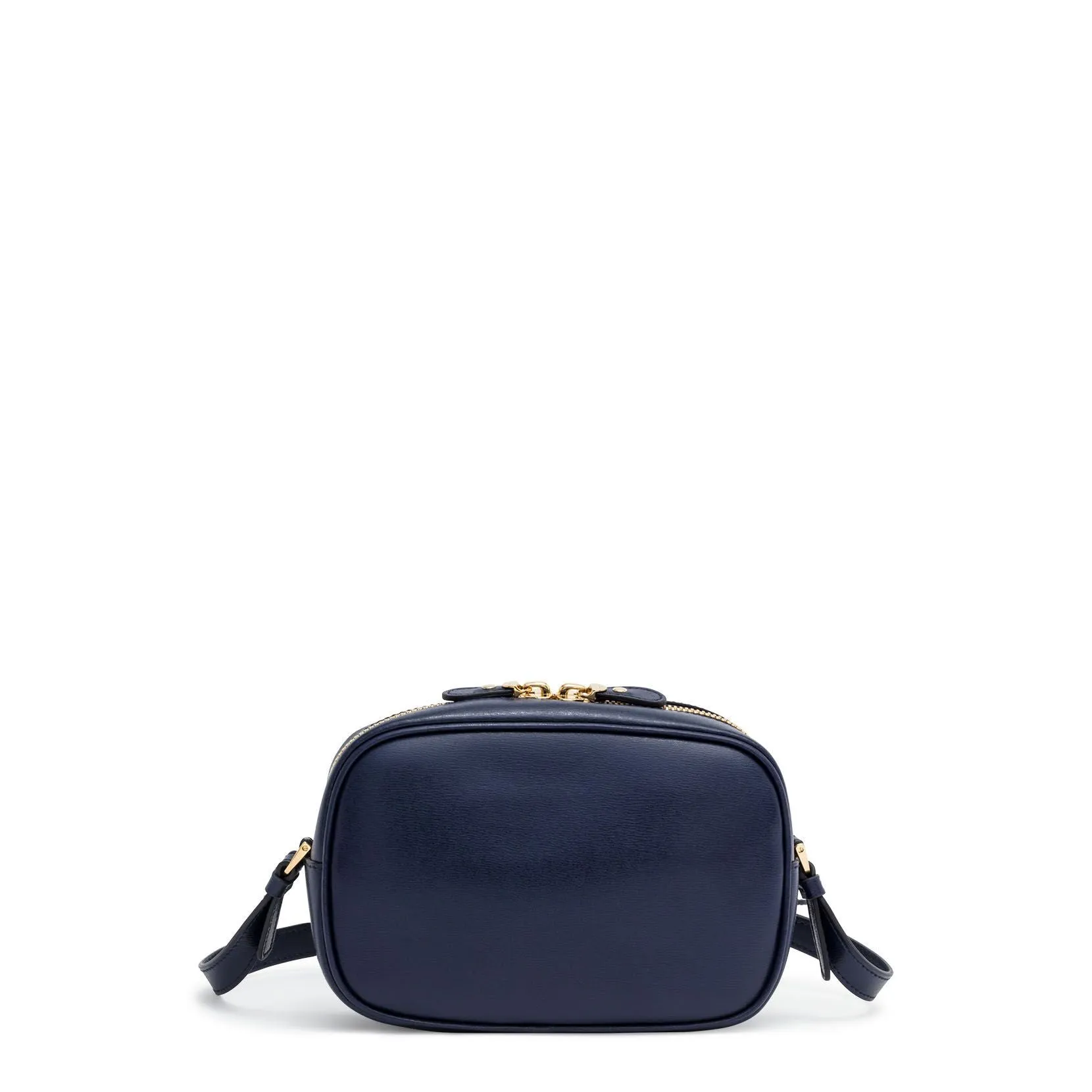 Ferragamo Gancio City Dark Blue Leather Shoulder Bag