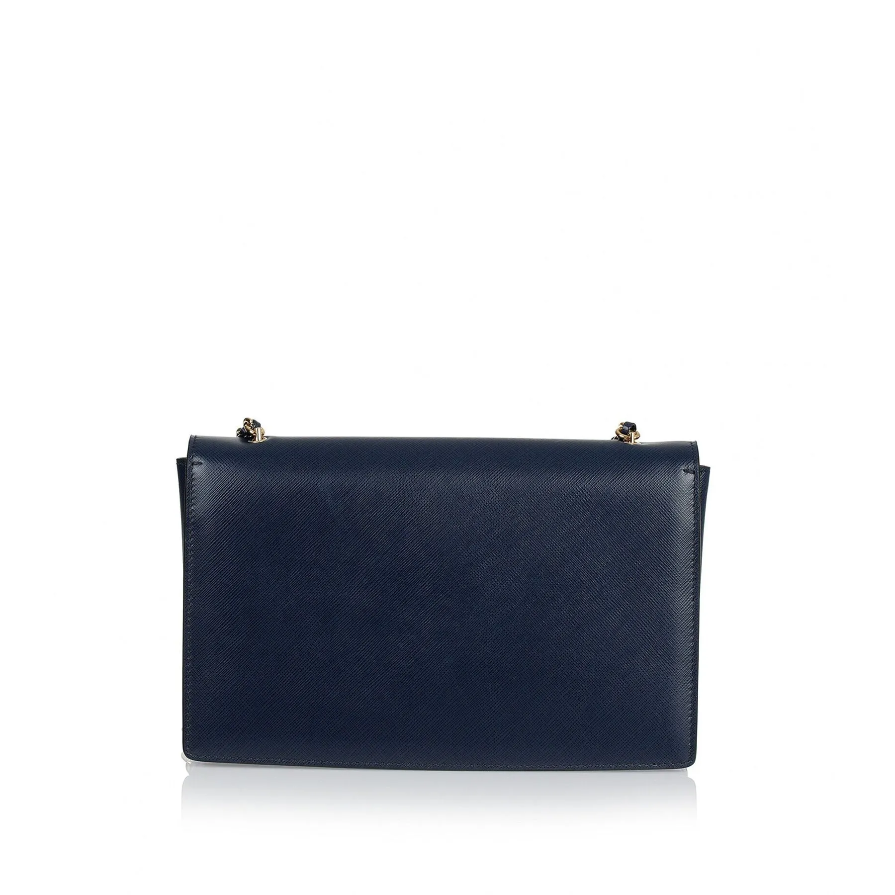 Ferragamo Ginny navy leather shoulder bag