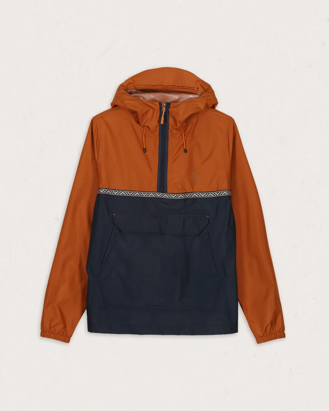 Flow 1/2 Zip Recycled Water Resistant Jacket - Glazed Ginger/Deep Navy