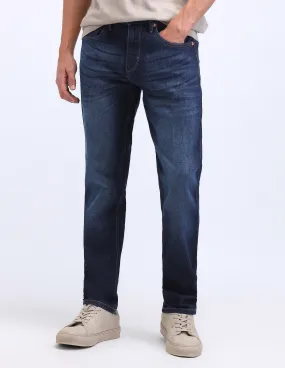 Flying Machine Slash Slim Tapered Mid Rise Jeans