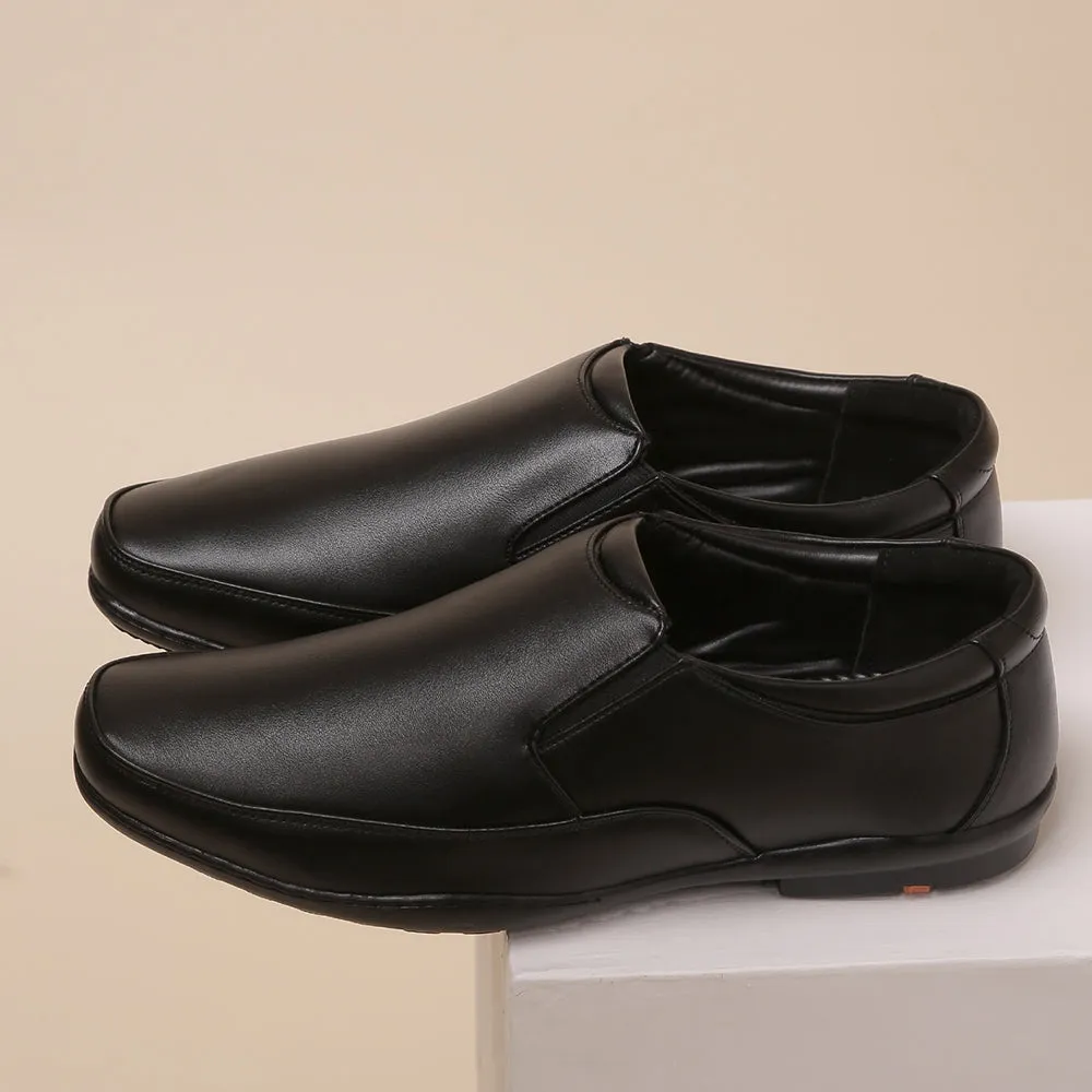 Fortune (Black) Classic Loafer Shoes For Men A8-01 By Liberty