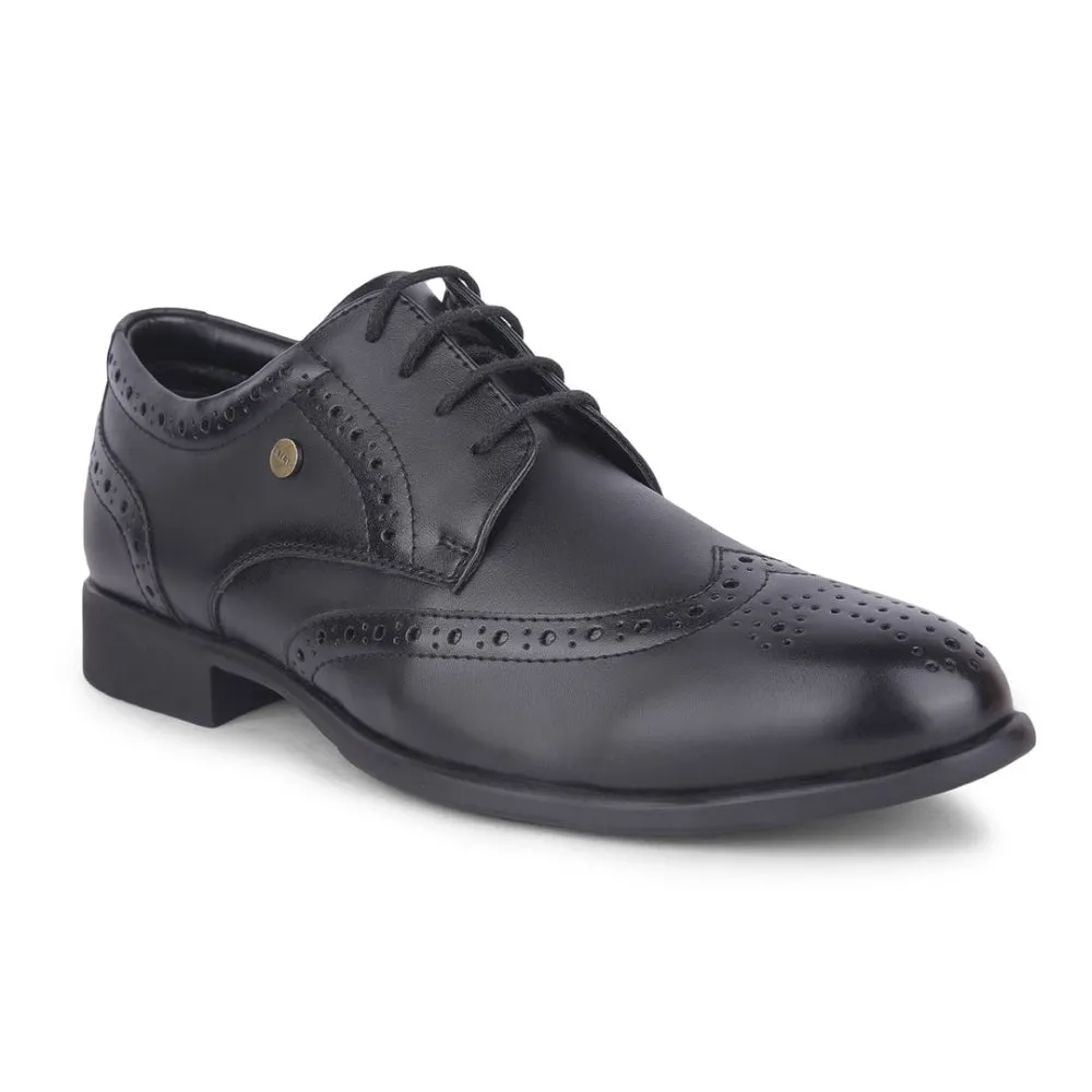 Fortune Black Formal Lacing Oxford Shoes For Men ROMANIO-1E By Liberty