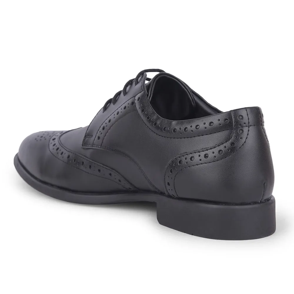 Fortune Black Formal Lacing Oxford Shoes For Men ROMANIO-1E By Liberty