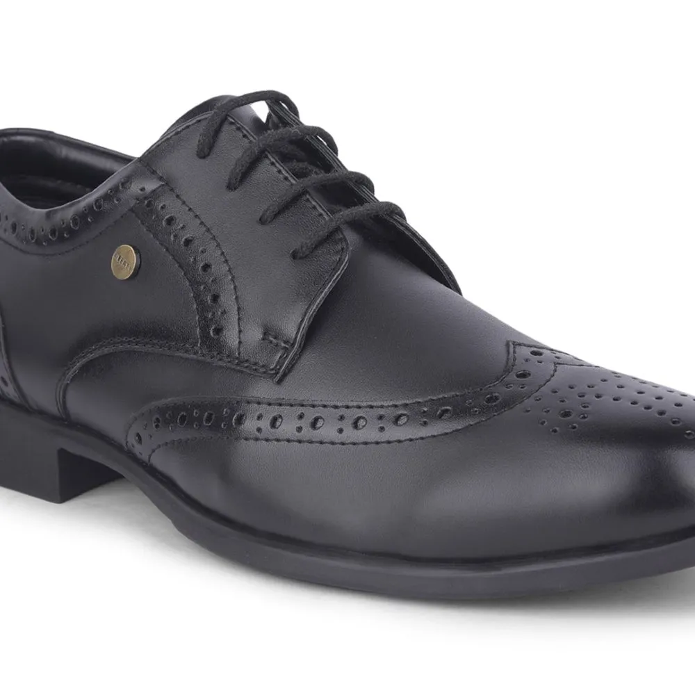 Fortune Black Formal Lacing Oxford Shoes For Men ROMANIO-1E By Liberty