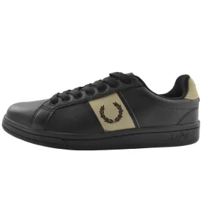 Fred Perry B721 Leather Trainers Black