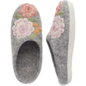 French Knot Women's Dahlia Slipper, Grey