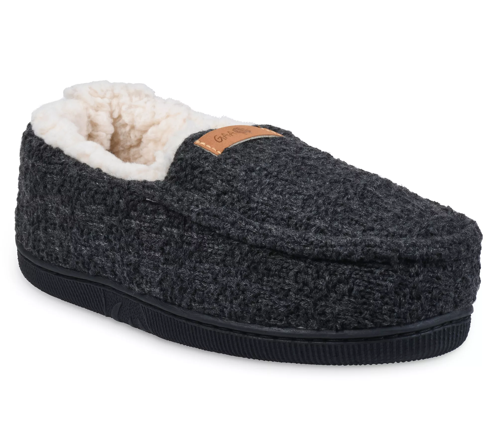 Gaahuu Women's Textured Knit Moccasin Slipper