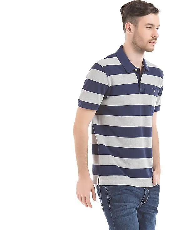 Gant Striped Short Sleeve Polo Shirt