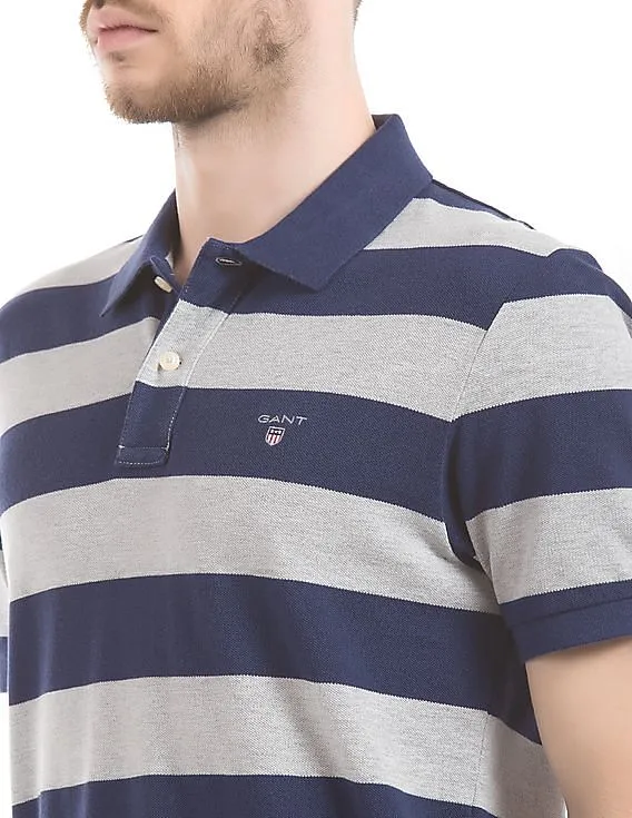 Gant Striped Short Sleeve Polo Shirt