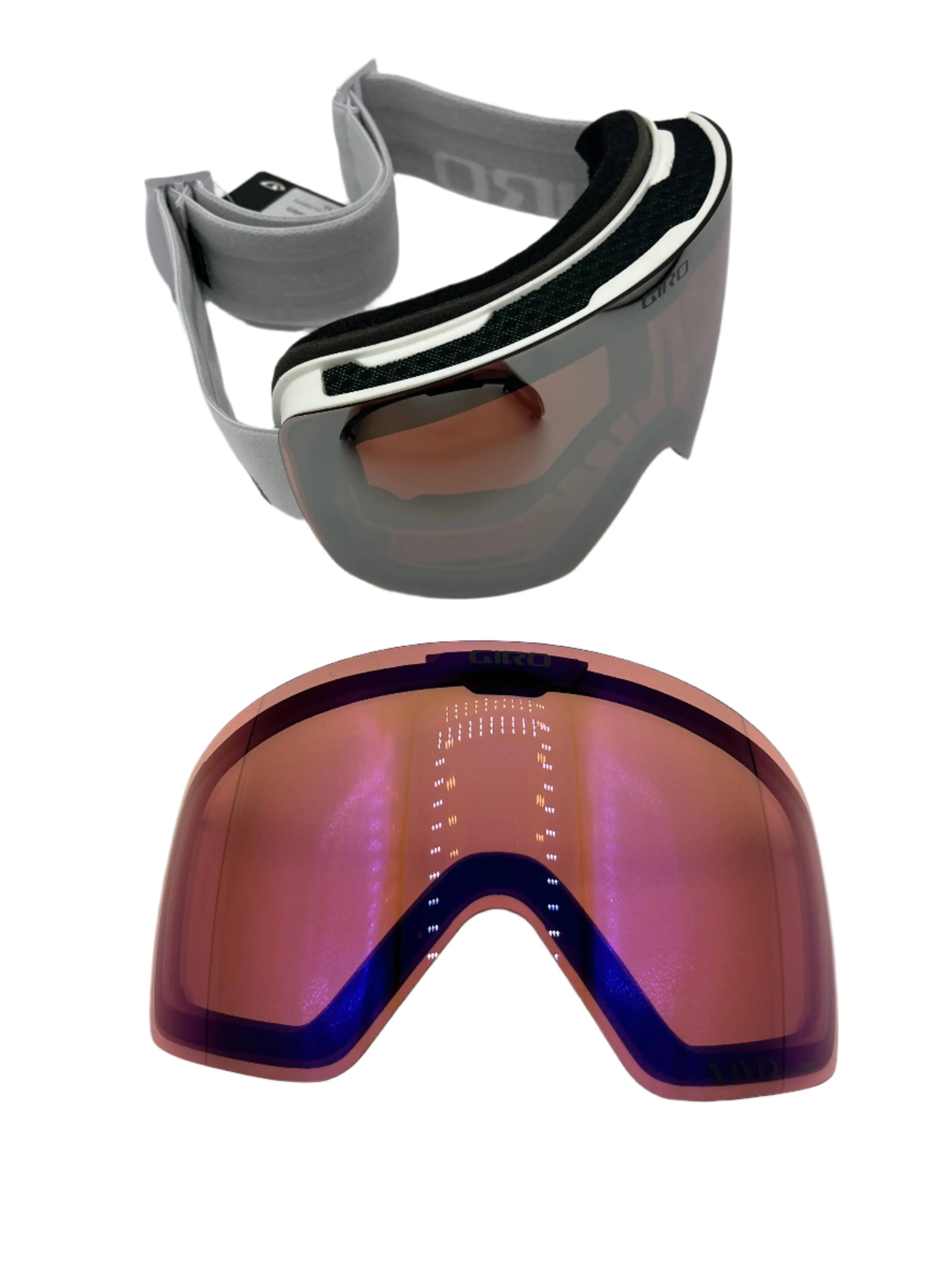 Giro Contour White Wordmark Goggles with Extra Low Light Lens