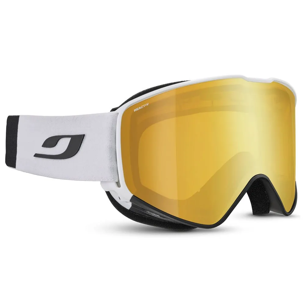 Goggles Julbo ---Cyrius Blanc Noir Reactiv Performance 2-4 Flash Or