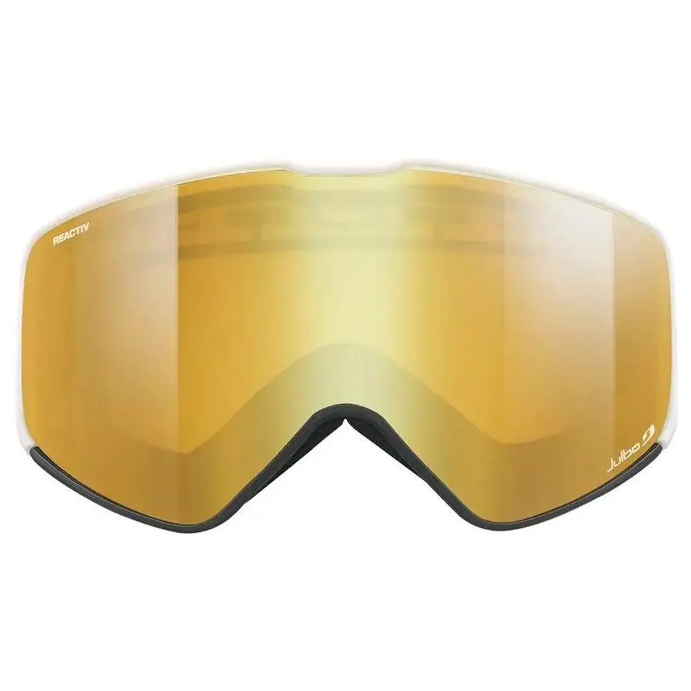 Goggles Julbo ---Cyrius Blanc Noir Reactiv Performance 2-4 Flash Or