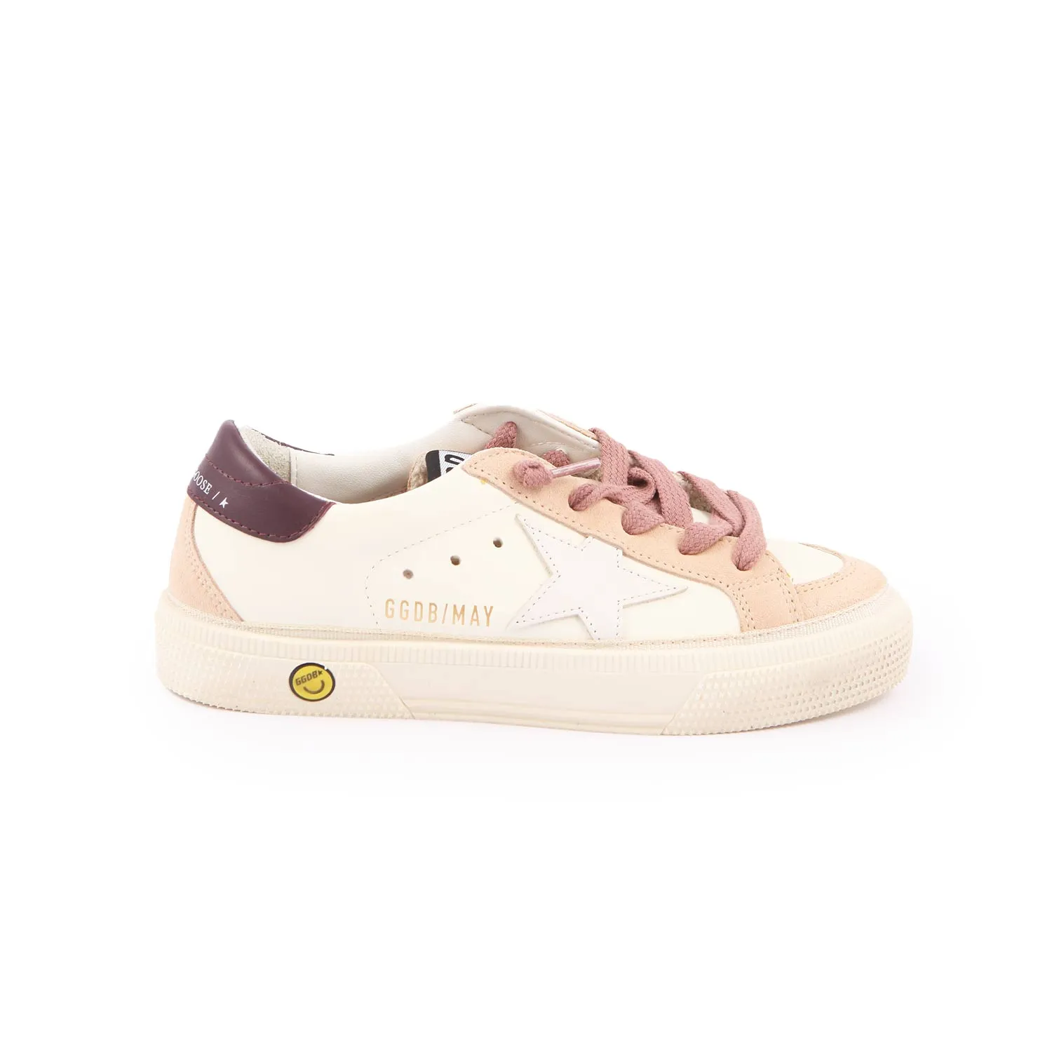 Golden Goose White, Pink And Purple May Sneakers For Girls