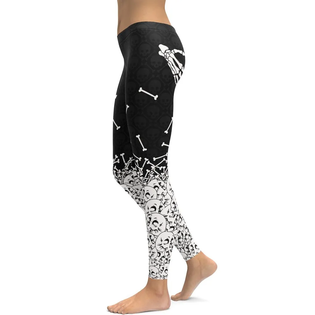 Halloween Hand Print Leggings