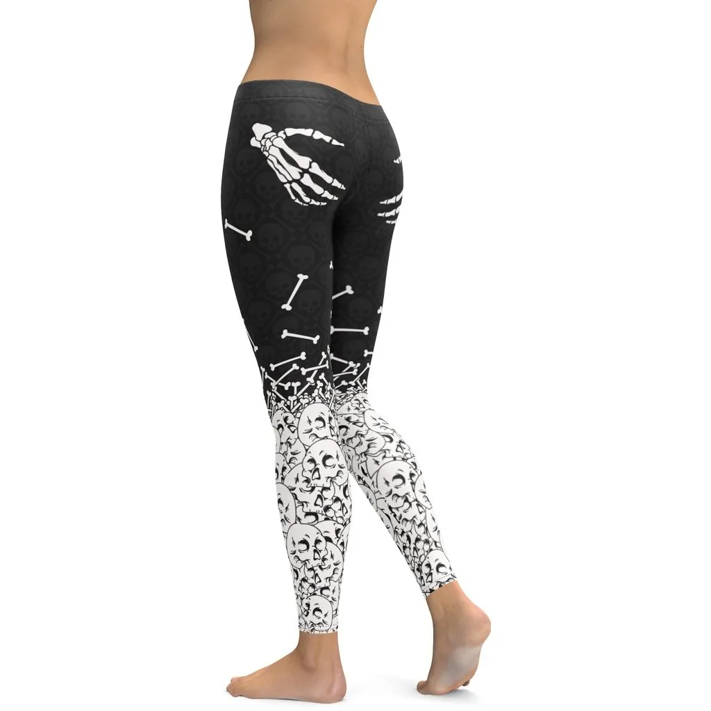 Halloween Hand Print Leggings