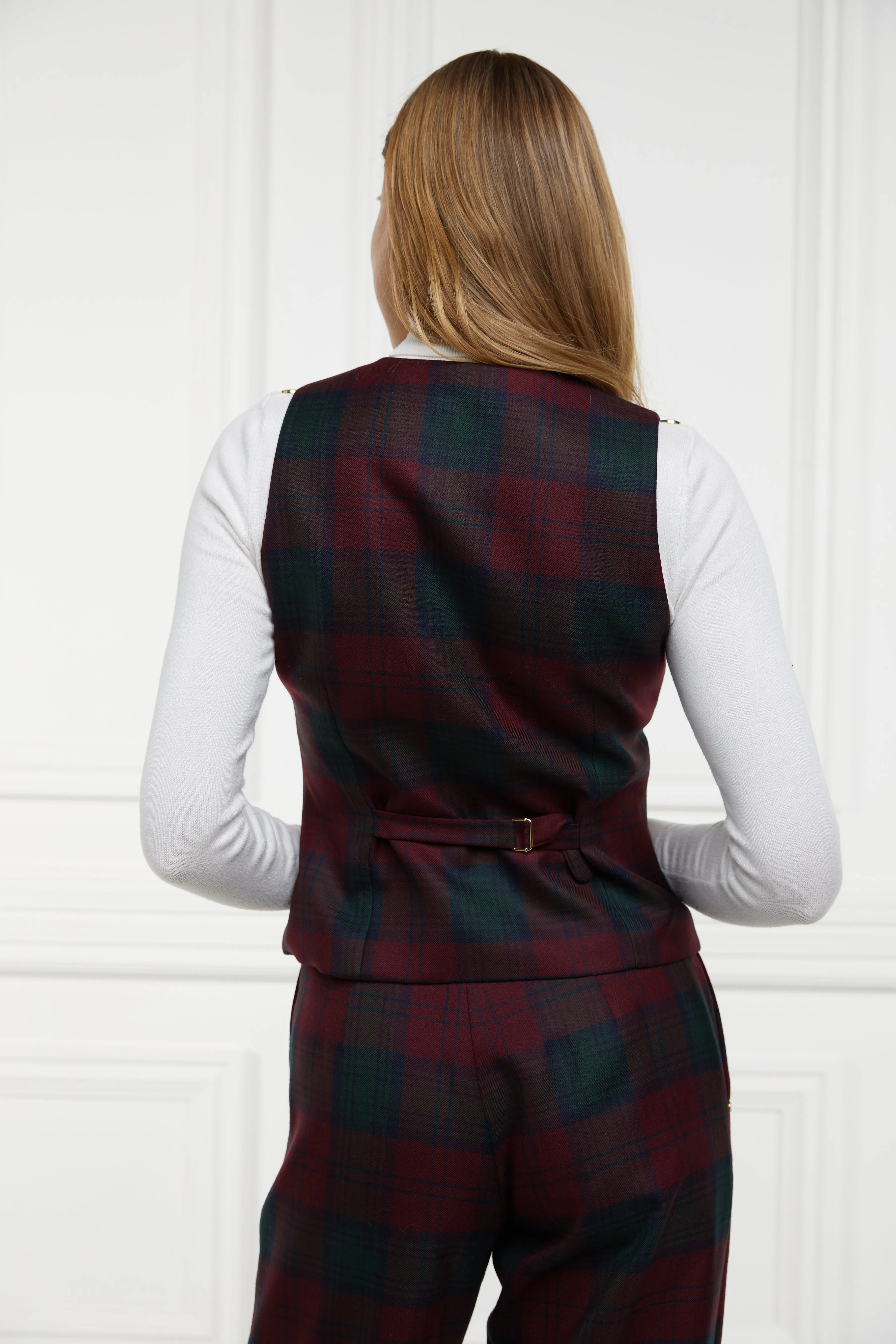 Hampton Waistcoat (Mulberry Tartan)