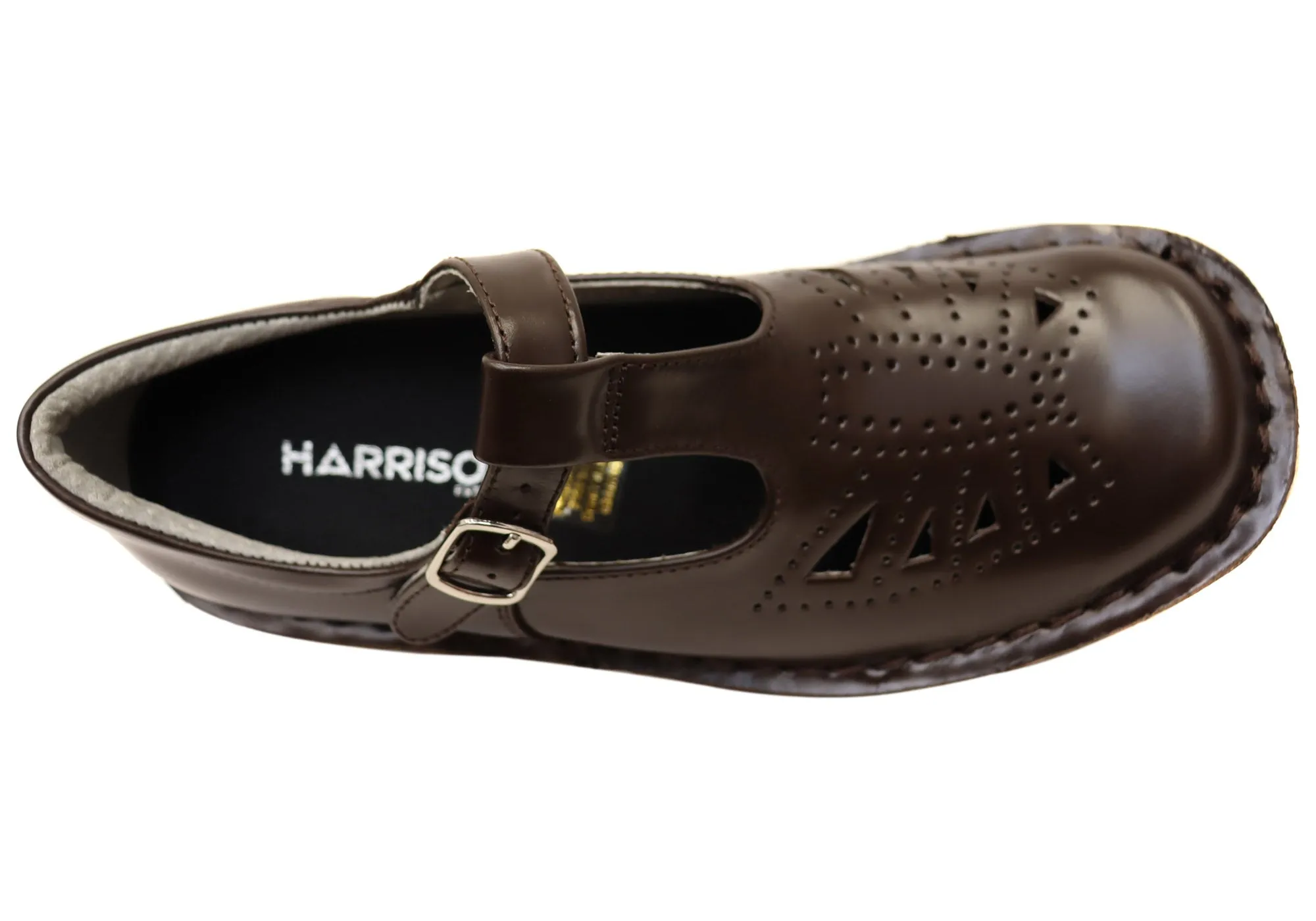 Harrison Indiana II T-Bar Junior Girls Leather School Shoes