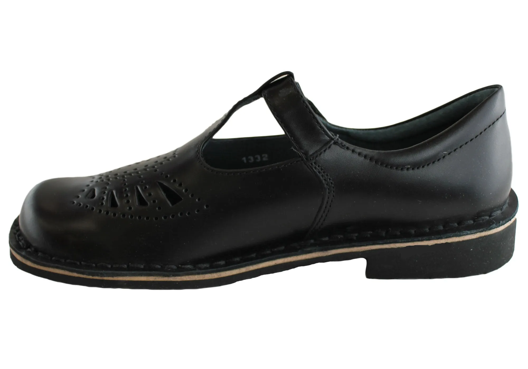 Harrison Indiana II T-Bar Junior Girls Leather School Shoes