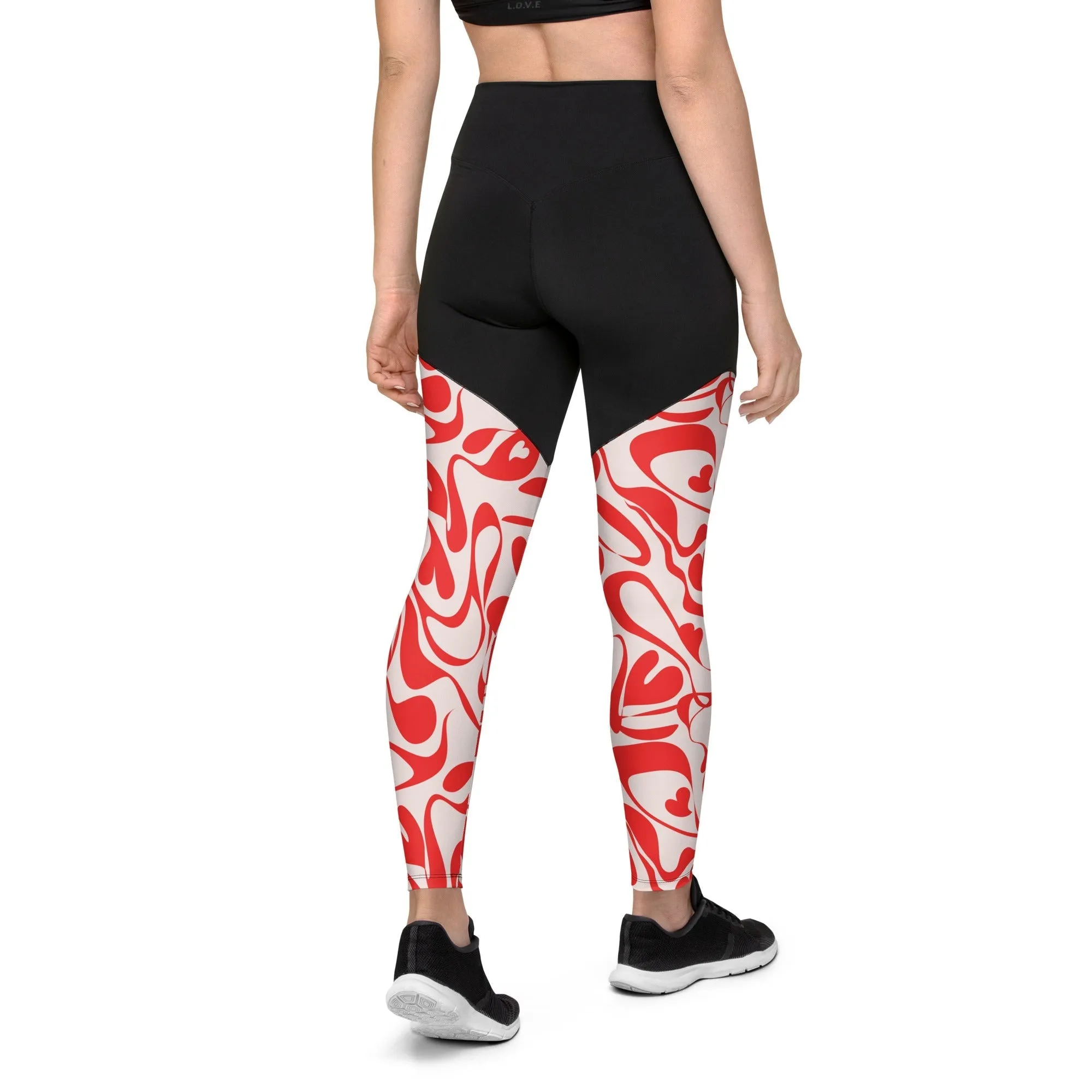 Heart Swirl Compression Leggings